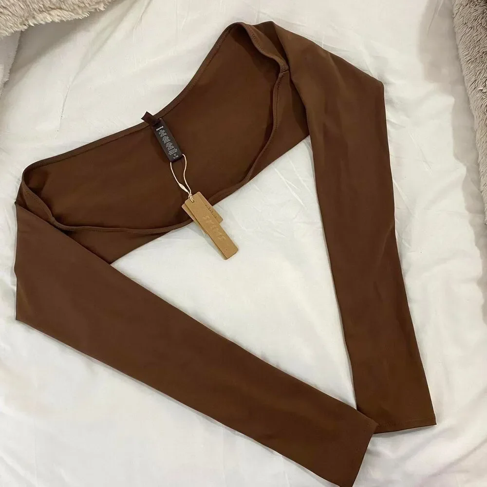 Skims Cocoa Shrug Cardigan - Picture 1 of 3